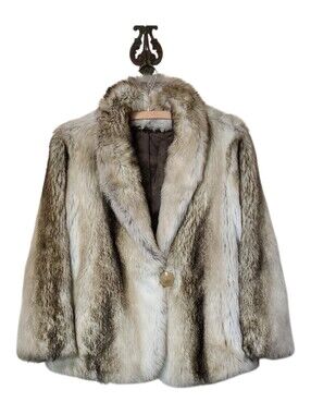 Vintage 60's Sportowne Faux Fur Jacket Size 6
